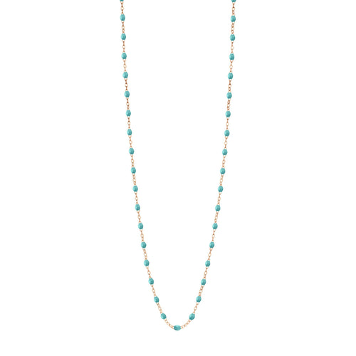 Gigi Clozeau - Sautoir turquoise vertClassique Gigi, or rose, 60 cm