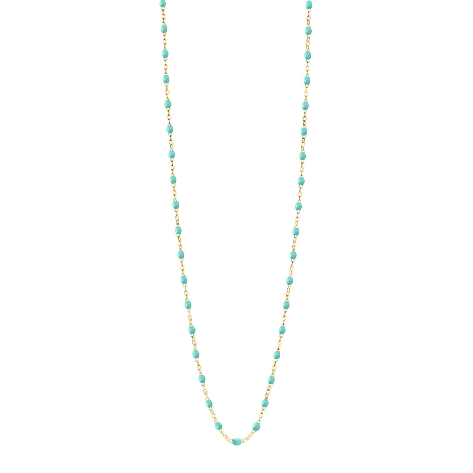 Gigi Clozeau - Sautoir vert d'eau Classique Gigi, or jaune, 60 cm