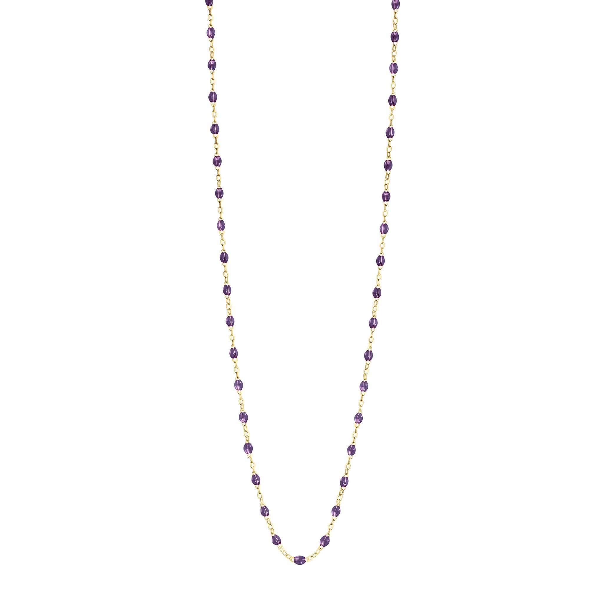 Gigi Clozeau - Sautoir violet Classique Gigi, or jaune, 60 cm