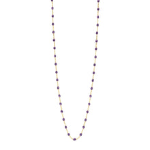 Gigi Clozeau - Sautoir violet Classique Gigi, or jaune, 60 cm