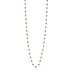Gigi Clozeau - Sautoir violet Classique Gigi, or jaune, 60 cm