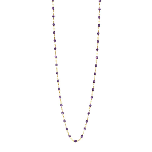 Gigi Clozeau - Sautoir violet Classique Gigi, or jaune, 86 cm