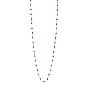 Gigi Clozeau - Sautoir violet Classique Gigi, or jaune, 86 cm