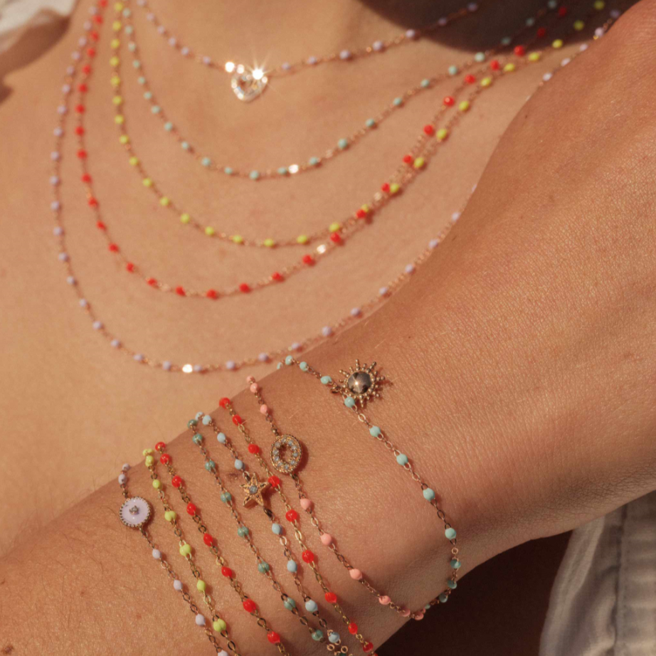 Gigi Clozeau - Bracelet jaune fluo Classique Gigi, or jaune, 19 cm