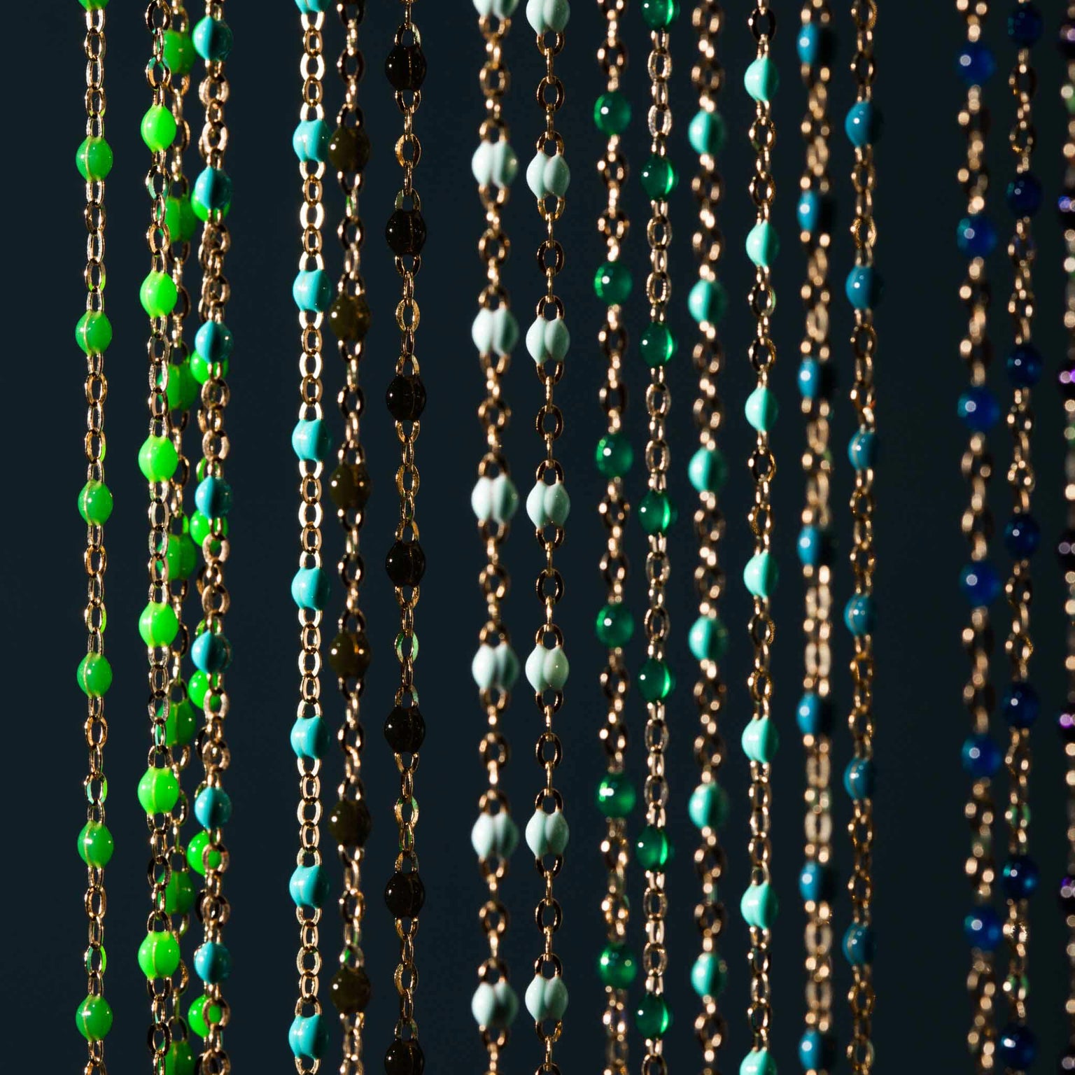 Gigi Clozeau - Collier émeraude Classique Gigi, or rose, 45 cm