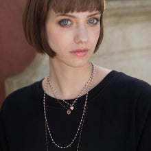 Gigi Clozeau - Collier noir Cœur Dentelle, or rose, 42 cm